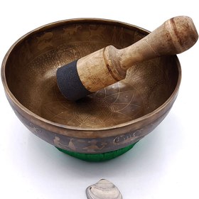 تصویر کاسه تبتی دستساز نپالی 24cmکد 110098 