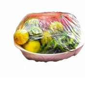 تصویر درپوش ظرف یکبار مصرف مدل محافظ غذا طرح پلاستیک کش دار مجموعه 50 عددی 