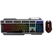 تصویر کیبورد و ماوس سیمی گیمینگ جرتک مدل KM950 