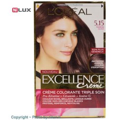 تصویر کیت رنگ مو اکسلانس لورال شماره 5.15 ا L'Oreal Excellence Hair Color No.5.15 L'Oreal Excellence Hair Color No.5.15