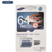 تصویر رم میکرو اس دی 64 گیگابایت سامسونگ مدل مدل Pro UHS-I Card Samsung Micro SDXC UHS-I Card 64GB Pro