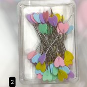 تصویر سوزن ته فانتزی مدل قلب، پروانه و الماس - کد 