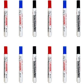 تصویر ماژیک وایت برد لاوارک مدل BG-12T بسته 12 عددی 