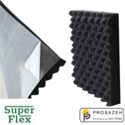 تصویر عایق صوتی الاستومری سوپرفلکس پشت چسبدار مسلح 