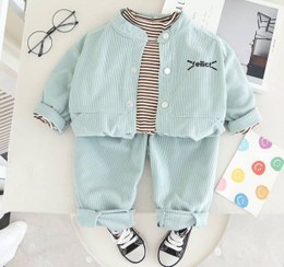 تصویر ست سه تیکه اسپورت وارداتی مناسب ۴ تا ۷ سال - سایز 