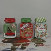 تصویر بانکه فلزی کریسمسی - قرمز(HAPPY HOLIDAYS) 