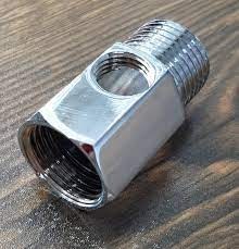 تصویر سه راهی فلزی دستگاه تصفیه آب سایز 3/8 