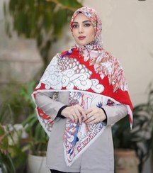 تصویر روسری نخ پنبه سیااسکارف کد ۹۰ 