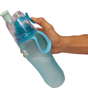 تصویر قمقمه ورزشی نیو ای اسپری پاش مدل Button مات ظرفیت 700 میلی لیتر ا New.E Water Bottle 700ml New.E Water Bottle 700ml