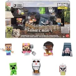 تصویر ست 7 تایی فیگورهای Minecraft مدل Overworld Battle Pack 