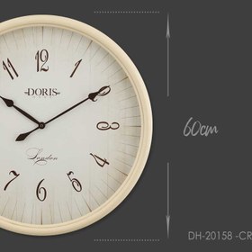 تصویر ساعت دیواری چوبی DORIS کد DH-20158 رنگ کرم CR 