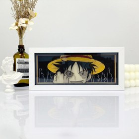 تصویر تابلو لایت باکس انیمه ای وان پیس لوفی | Luffy One Piece Anime Light Box 