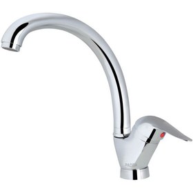 تصویر شیر ظرفشویی پادرا مدل آلفا Padra dishwasher faucet, Alpha model, white and golden