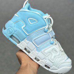 تصویر کتونی نایک ایر اپتمپو آبی سفید Nike Air More Uptempo Tri-Color 