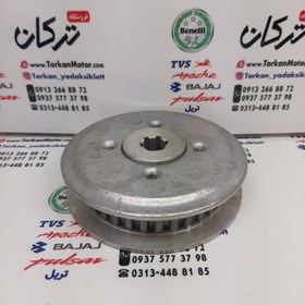 تصویر چهار شاخ کلاچ ( دیسک ) زیر و رو موتور پالس LS 135 ال اس و NS 150 ان اس 