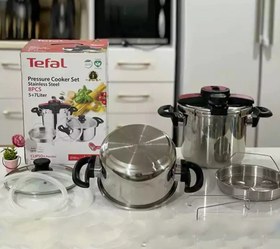 تصویر زودپز دوقلو تفال 5 و 7 لیتری TEFAL 5,7 L