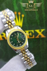 تصویر ساعت مچی زنانه صفحه سبز ROLEX DATE JUST 69173 