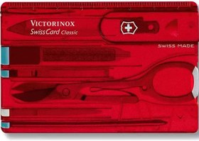 تصویر کارت ابزار چندکاره Victorinox مدل ‎ 0.7100.T ا Victorinox Swiss Army Swiss Card, Translucent Ruby Knife Victorinox Swiss Army Swiss Card, Translucent Ruby Knife