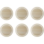 تصویر کفی تریکوبافی قطر ۸ سانت(مجموعه ۶ عددی) 