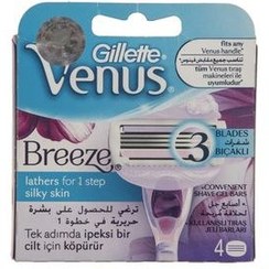 تصویر تیغ یدک 3 لبه ونوس (Venus) مدل Comfortglide Breeze بسته 4 عددی تیغ اصلاح