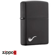 تصویر فندک زیپو مدل Zippo black matte pipe litr کد 218PL Zippo black matte pipe litr lighter 218PL