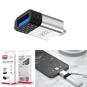 تصویر مبدل او تی جی آیفون لایتنینگ به یو اس بی ایکس او NB186 Xo NB186 Lightning to USB OTG Mini Adapter