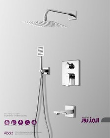 تصویر شیرآلات توکار دوش مدل ونتو کروم براق تیپ 4 