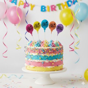 تصویر شمع تولد مدل بادکنک 