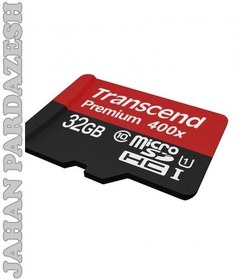 تصویر کارت حافظه‌ microSDHC ترنسند مدل Premium کلاس 10 استاندارد UHS-I U1 سرعت 60MBps 400X ظرفيت 32 گيگابايت 