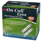 تصویر نوار تست قند خون ایکان مدل آنکال اکسترا بسته ۵۰ عددی On Call Extra Glucose Test Strips 50pcs