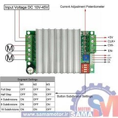 تصویر درایور استپر موتور TB6600 مدل V1.2 جریان 4.5 آمپر TB6600 V1.2 8~50V 4.5A Stepper Motor Driver