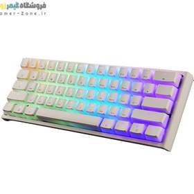 تصویر کیبورد گیمینگ مکانیکال مجیک ریفاینر با کیکپ دورشفاف مدل Magic Refiner MK25 RGB (Red Switch / PBT Pudding Keycap) 60% Mechanical Gaming Keyboard 