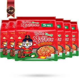 تصویر 6 بسته نودل سامیانگ samyang مدل کیمچی kimchi وزن 140 گرم پک 5 تایی 