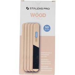 تصویر پک 50 عددی بیس چوبی سوهان دستی استالکس Staleks Pro Pop Wood 