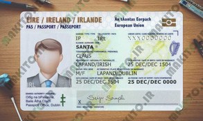 تصویر فایل لایه باز آیدی کارت ایرلند (Ireland ID Card) 