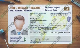 تصویر فایل لایه باز آیدی کارت ایرلند (Ireland ID Card) 