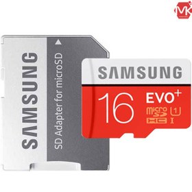 تصویر کارت حافظه سامسونگ Samsung UHS-I EVO+ Micro SDHC 16GB 