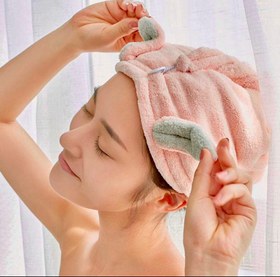 تصویر کلاه حمام (حوله حمام) - صورتی ۷۰۲