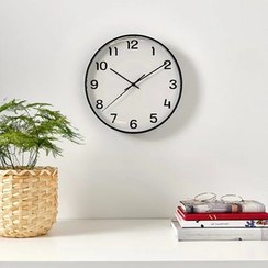تصویر ساعت دیواری ایکیا مدل PLUTTIS مشکی Wall clock