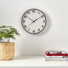 تصویر ساعت دیواری ایکیا مدل PLUTTIS مشکی Wall clock