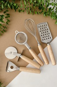 تصویر پوست کن کمانی دسته چوبی 