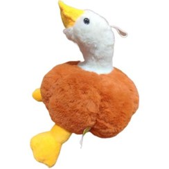 تصویر عروسک غاز کدویی قهوه ای اورجینال Brown Pumpkin Goose Plush Doll