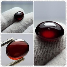 تصویر نگین گارنت سزخ اصل و طبیعی تراش Cabochon 