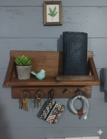 تصویر جا کلیدی چوبی دیواری 