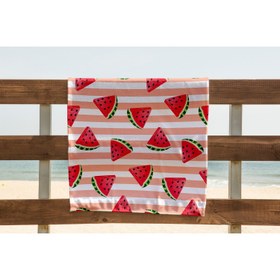 تصویر حوله ساحلی با طرح هندوانه برند pusula home Watermelon Printed Beach Towel