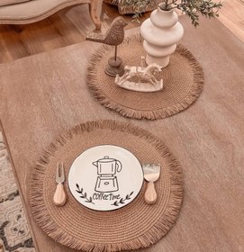 تصویر زیربشقابی حصیری 