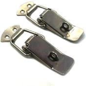 تصویر کلمپ متوسط فنردار جاقفل دار طول 90 میلی‌متر بسته دو عددی 