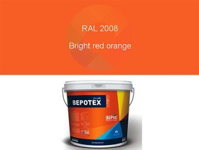 تصویر رنگ اکریلیک نمای بافت‌دار بپکو (BEPOTEX) (2008-bright-red-orange ( قرمز نارنجی روشن)) 