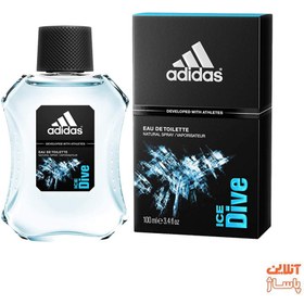 تصویر ادوتویلت مردانه آدیداس مدل Ice Dive حجم 100 میلی لیتر Adidas Ice Dive Eau De Toilette For Men 100ml