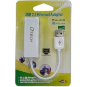 تصویر تبدیل USB 2.0 به LAN مدل DTECH Convert USB 2.0 to LAN model DTECH